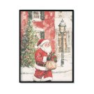 Plakat Mikołaj z prezentami