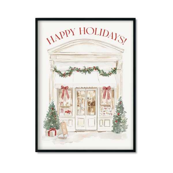 Plakat świąteczny sklep