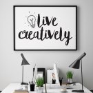Live creatively - Plakat motywacyjny w ramie Live creatively - Plakat motywacyjny w ramie