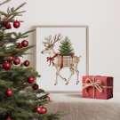 Plakat zimowy z jelonkiem