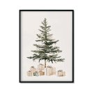 Plakat świąteczny z choinką