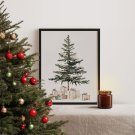 Plakat świąteczny prezenty