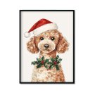 Plakat świąteczny z pieskiem