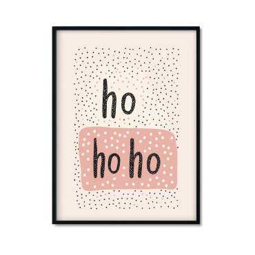Plakat świąteczny napis Ho Ho Ho