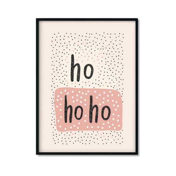 Plakat świąteczny napis Ho Ho Ho