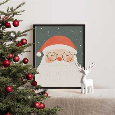 Plakat z rysunkiem Mikołaja