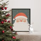 Plakat świąteczny z Mikołajem