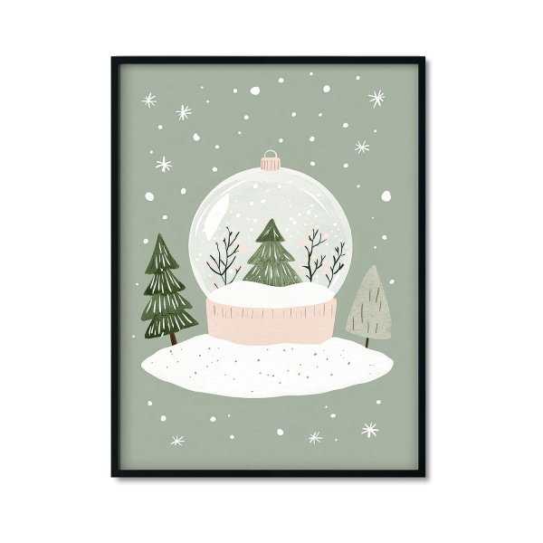 Plakat z kulą śnieżna