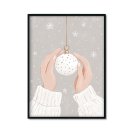 Plakat świąteczny z bombką