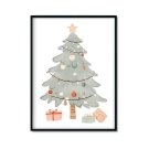 Plakat świąteczny z choinką