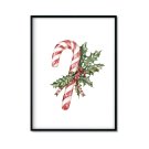 Plakat świąteczny cukrowa laska