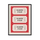 Plakat świąteczny bilety na biegun północny