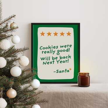 Plakat świąteczny ocena świętego Mikołaja