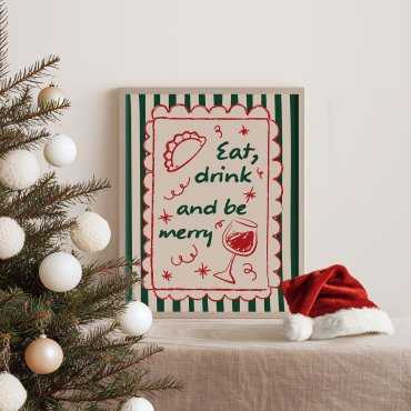 Plakat świąteczny jedzenie