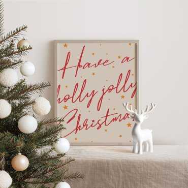 Plakat świąteczny Jolly Christmas