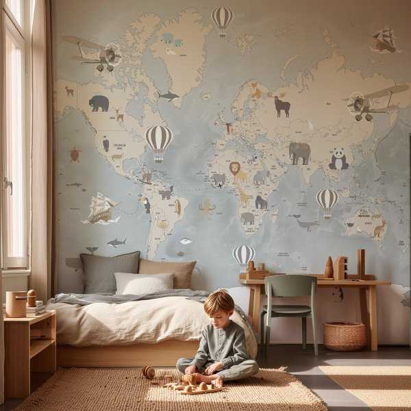 tapeta ścienna friendly world map