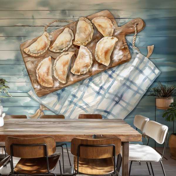 tapeta ścienna w pierogi