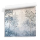 tapeta ścienna z błękitnym lasem