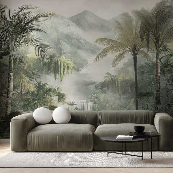 tapeta z tropikalnym lasem
