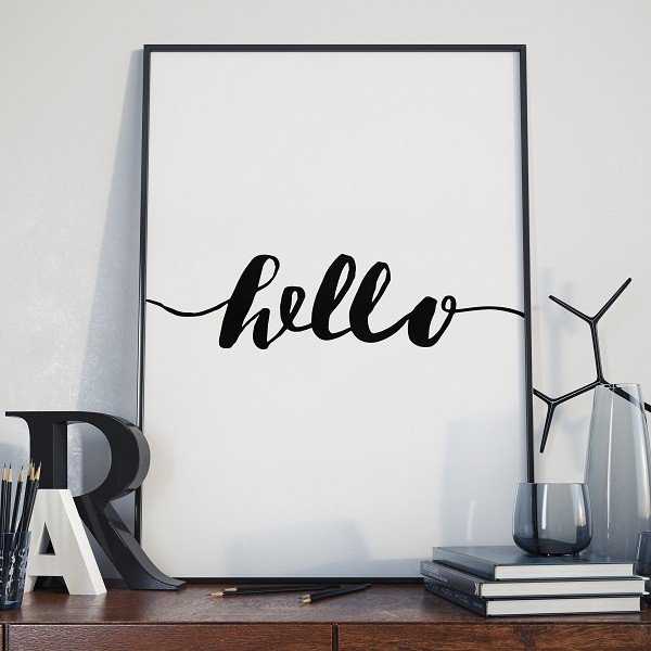 Hello - Plakat w stylu skandynawskim Hello - Plakat w stylu skandynawskim