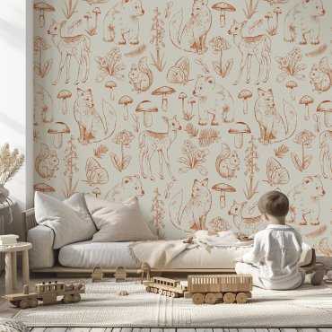Tapeta na ścianę - WOODLAND FRIENDSHIP