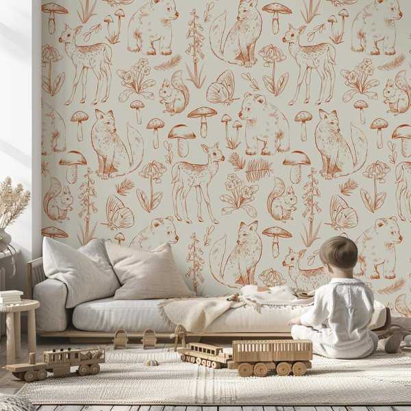 Tapeta na ścianę - WOODLAND FRIENDSHIP