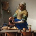 tapeta ścienna z reprodukcją obrazu "Mleczarka" Johannes Vermeer