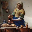 tapeta ścienna z reprodukcją obrazu "Mleczarka" Johannes Vermeer