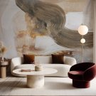 tapeta ścienna z pociągnięciami pędzla