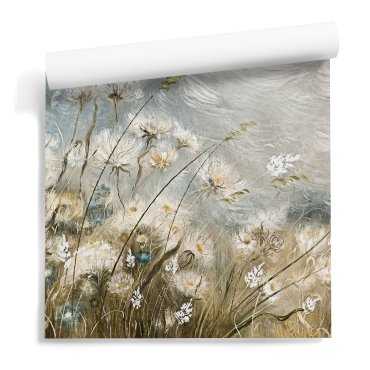 tapeta na ścianę z motywem kwiatów