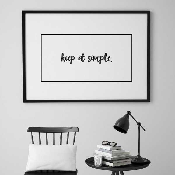 KEEP IT SIMPLE. - Skandynawski plakat minimalistyczny KEEP IT SIMPLE. - Skandynawski plakat minimalistyczny