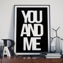 YOU AND ME - Designerski plakat typograficzny