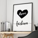 LOVE FASHION - Designerski plakat w ramie dla kobiety