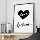 LOVE FASHION - Designerski plakat w ramie dla kobiety