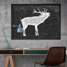 Skandynawski Jeleń - Designerski plakat w ramie Skandynawski Jeleń - Designerski plakat w ramie