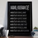 MAMO, KOCHAM CIĘ! - Plakat typograficzny na ścianę MAMO, KOCHAM CIĘ! - Plakat typograficzny na ścianę
