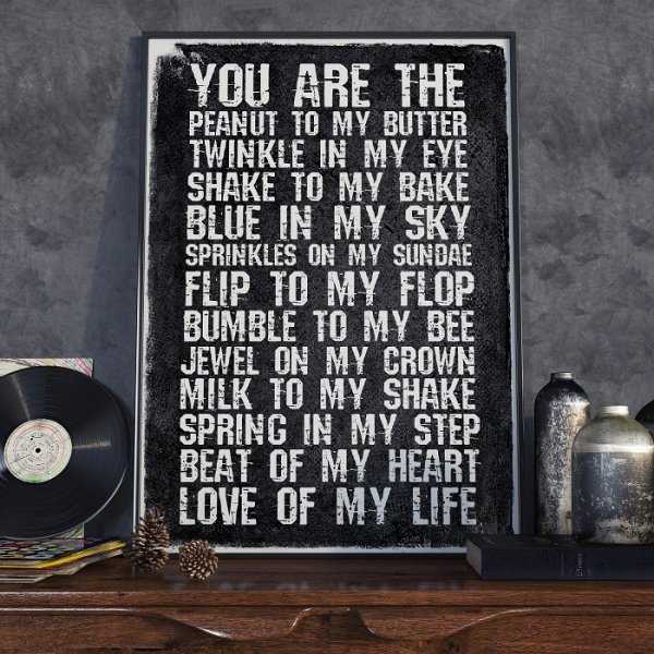 YOU ARE THE PEANUT TO MY BUTTER - Plakat Typograficzny YOU ARE THE PEANUT TO MY BUTTER - Plakat Typograficzny