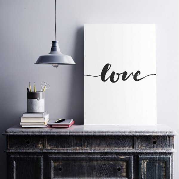 LOVE - Minimalistyczny obraz na płótnie LOVE - Minimalistyczny obraz na płótnie