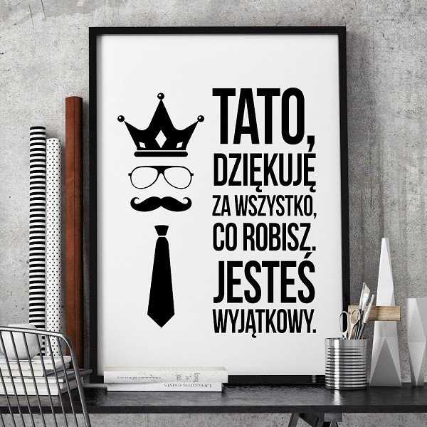 Tato, dziękują za wszystko, co robisz - Plakat w ramie Tato, dziękują za wszystko, co robisz - Plakat w ramie