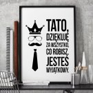 Tato, dziękują za wszystko, co robisz - Plakat w ramie Tato, dziękują za wszystko, co robisz - Plakat w ramie