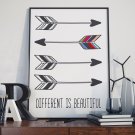 DIFFERENT IS BEAUTIFUL - Plakat Typograficzny DIFFERENT IS BEAUTIFUL - Plakat Typograficzny