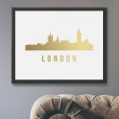 Panorama Londynu - Plakat ze złotym nadrukiem Panorama Londynu - Plakat ze złotym nadrukiem