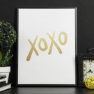 XOXO - Plakat w ramie ze złotym nadrukiem XOXO - Plakat w ramie ze złotym nadrukiem