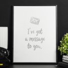 I've got a message to you. - Plakat ze złotym nadrukiem I've got a message to you. - Plakat ze złotym nadrukiem