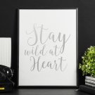 STAY WILD AT HEART - Złoty Plakat