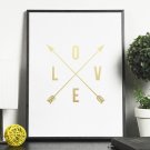 LOVE - Plakat ze złotym nadrukiem LOVE - Plakat ze złotym nadrukiem