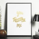 YOU AND ME - Plakat ze złotym nadrukiem YOU AND ME - Plakat ze złotym nadrukiem