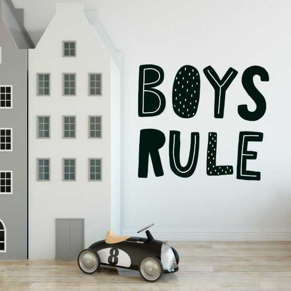 Naklejka na ścianę - BOYS RULE