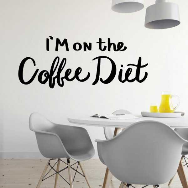 Naklejka na ścianę - I'm on the Coffee Diet