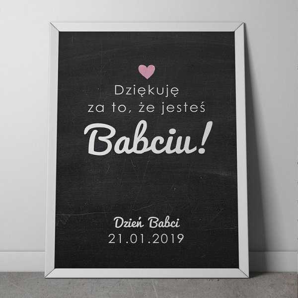 Dziękuję za to, że jesteś Babciu - Plakat w ramie Dziękuję za to, że jesteś Babciu - Plakat w ramie